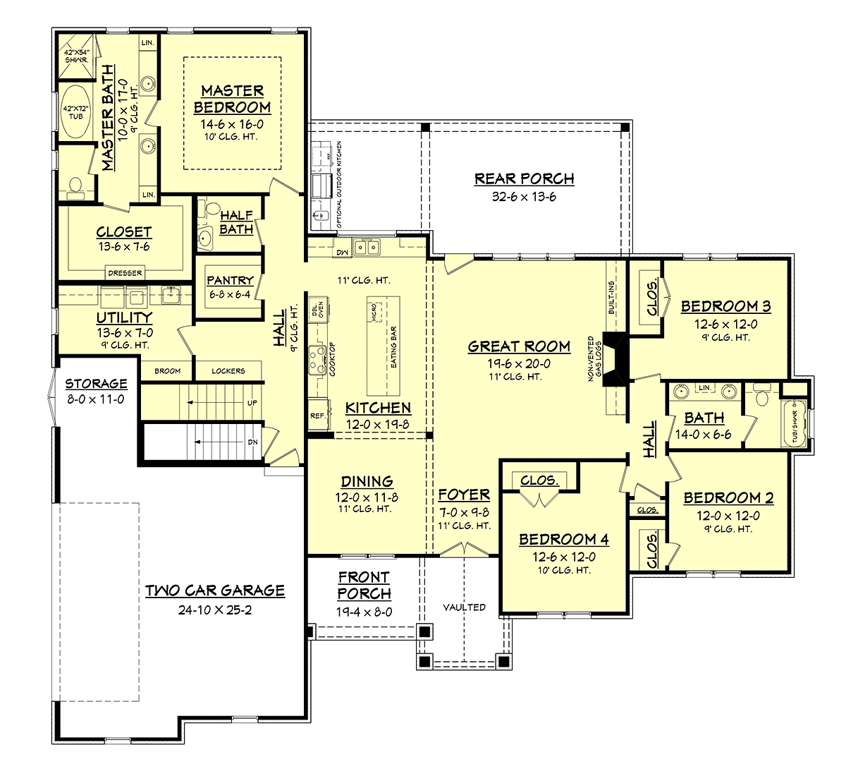 House Plan 51968 Alternate Level One