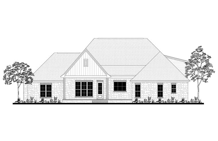 House Plan 51968 Rear Elevation