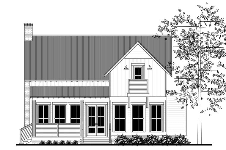 House Plan 51976 Rear Elevation