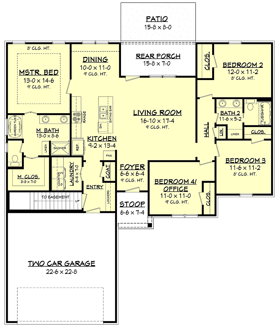 House Plan 51977 Lower Level