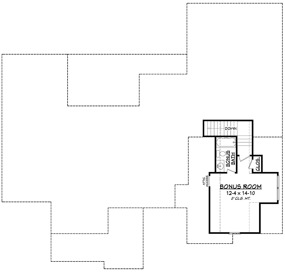 House Plan 51981 Level Two