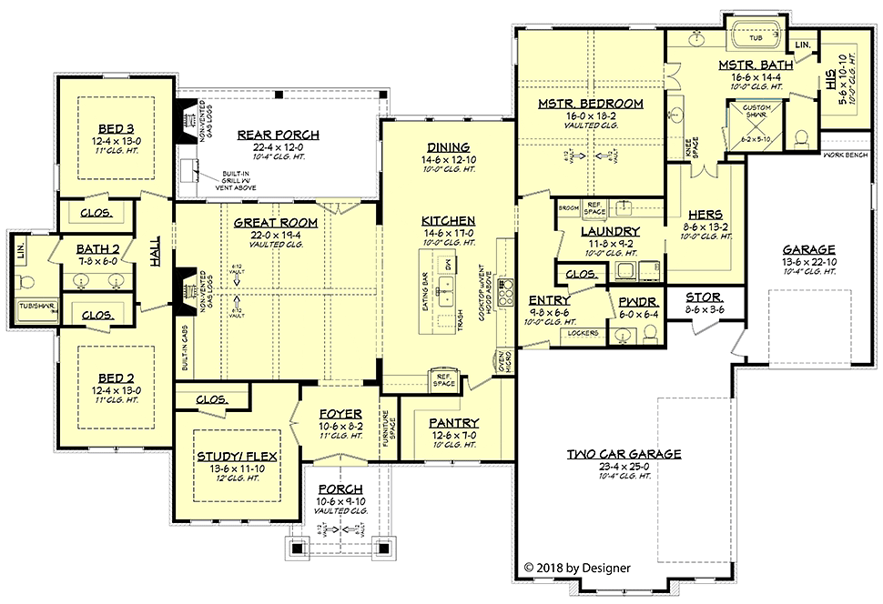 House Plan 51982 Level One