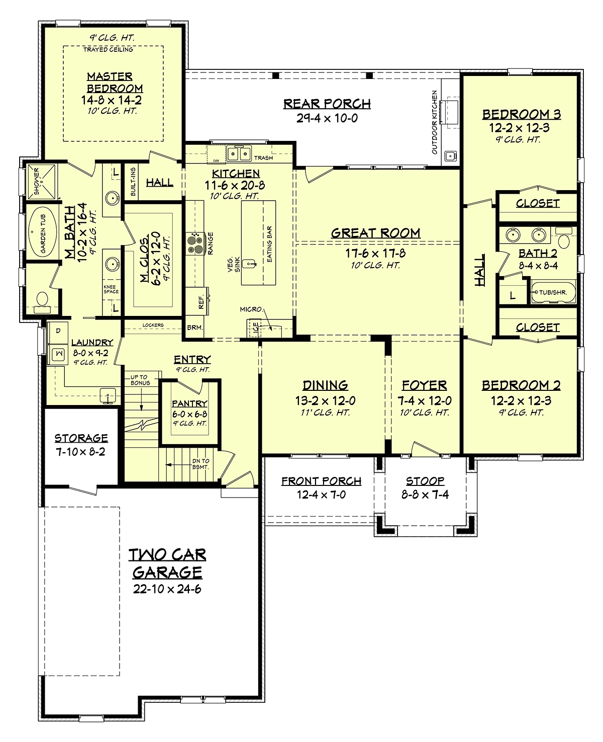 House Plan 51986 Alternate Level One