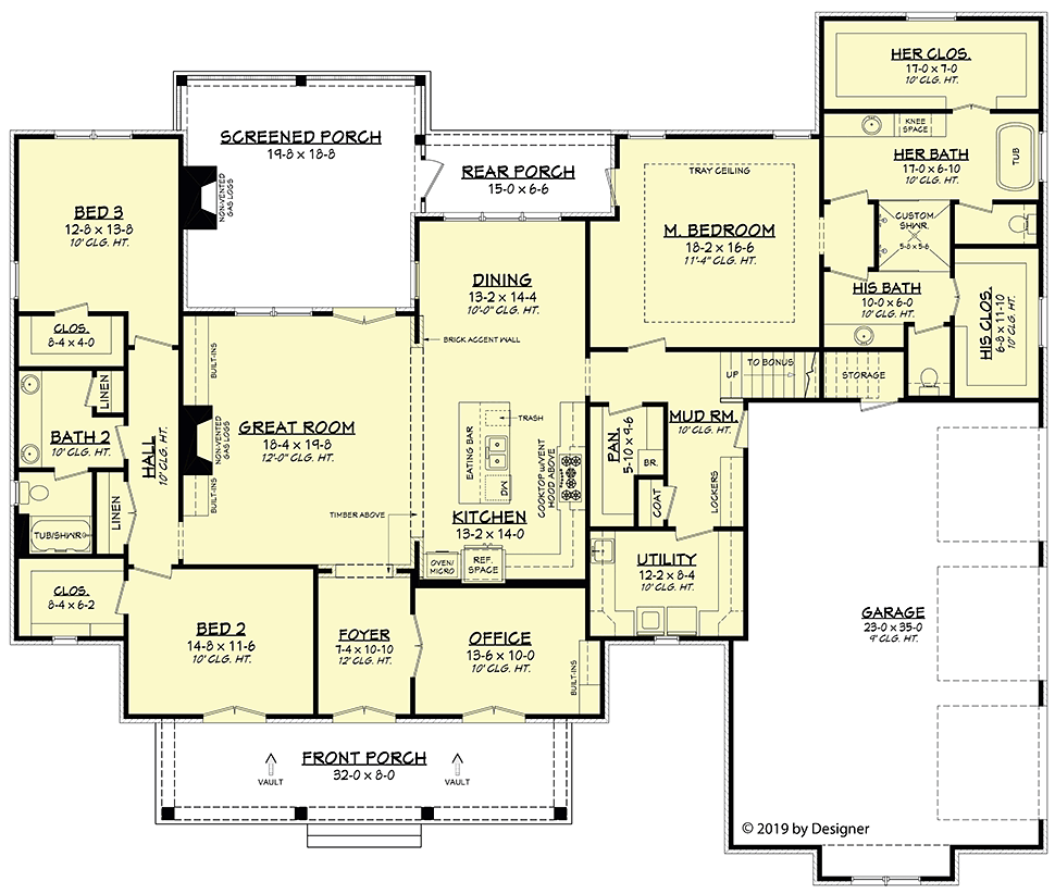 House Plan 51989 Level One
