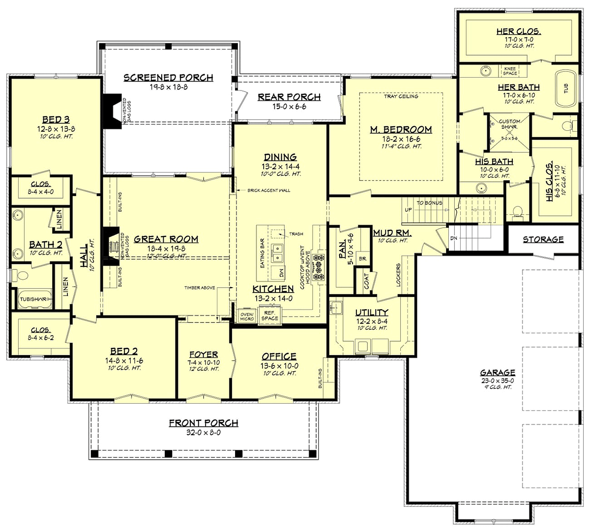 House Plan 51989 Alternate Level One