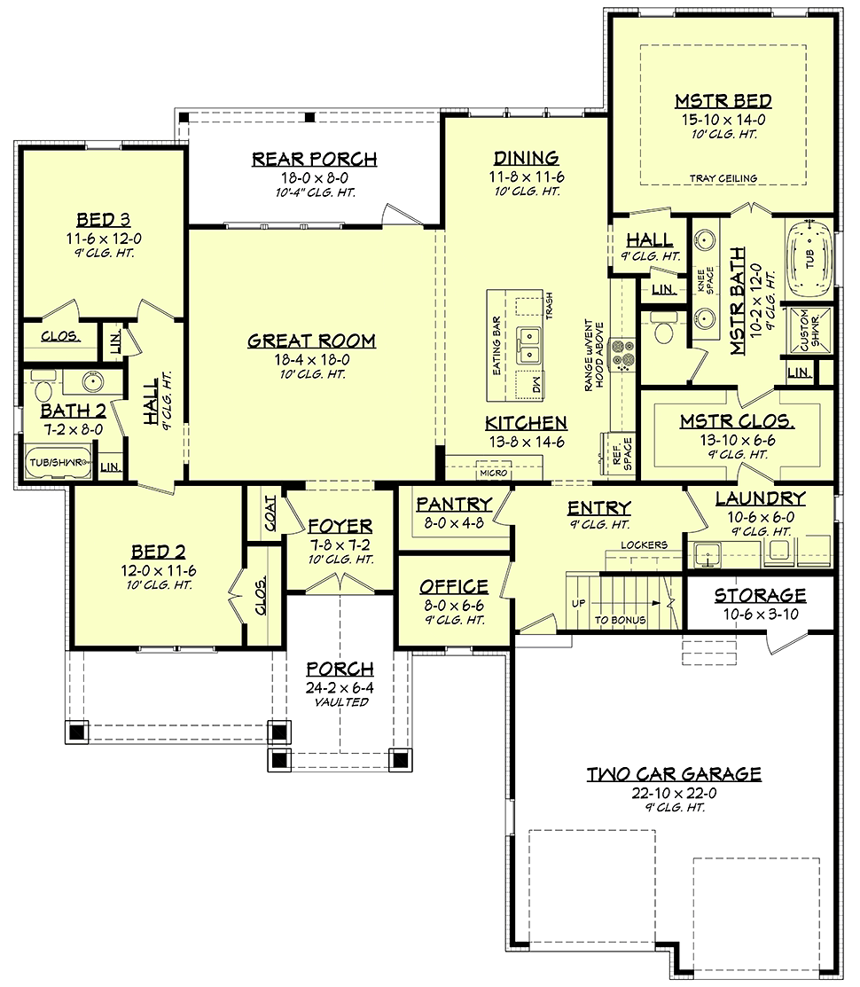 House Plan 51990 Level One