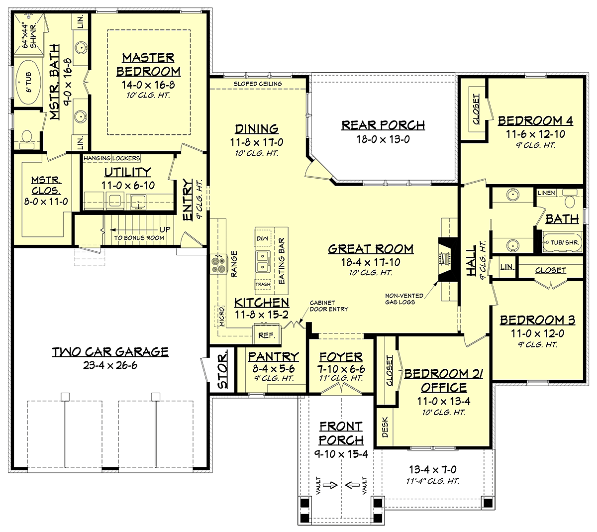 House Plan 51991 Level One