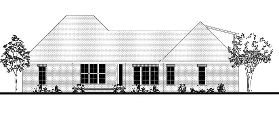 House Plan 51991 Rear Elevation