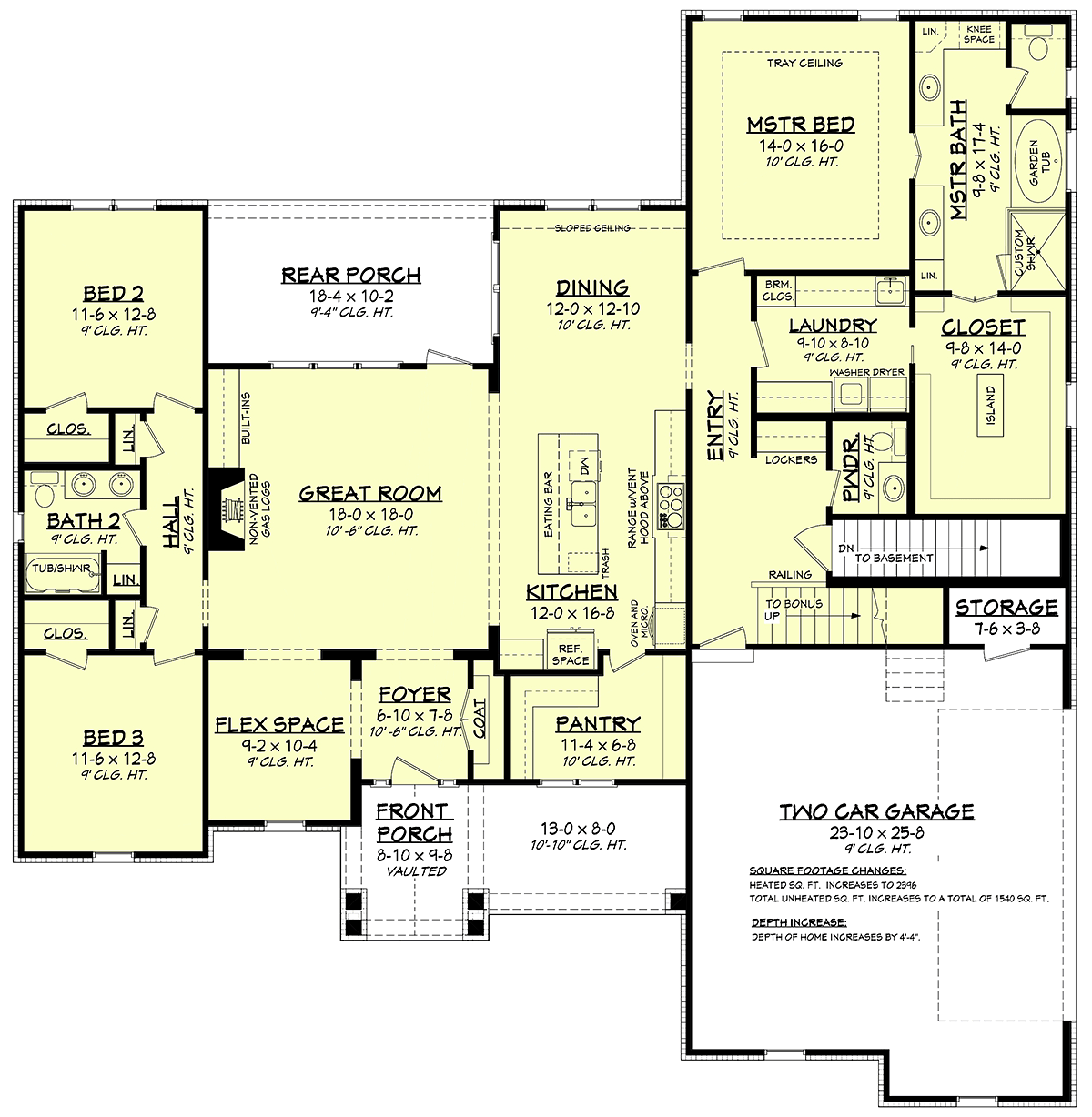 House Plan 51992 Alternate Level One