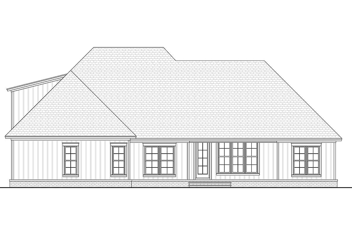 House Plan 51992 Rear Elevation