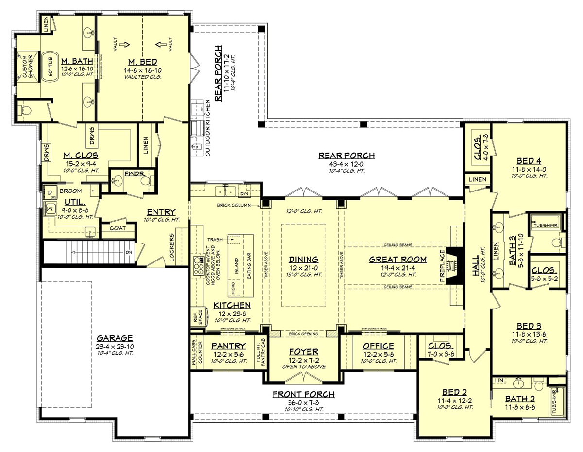 House Plan 51996 Alternate Level One