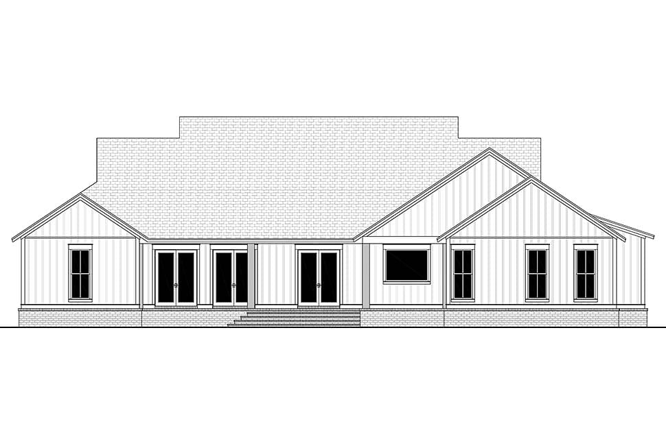 House Plan 51996 Rear Elevation
