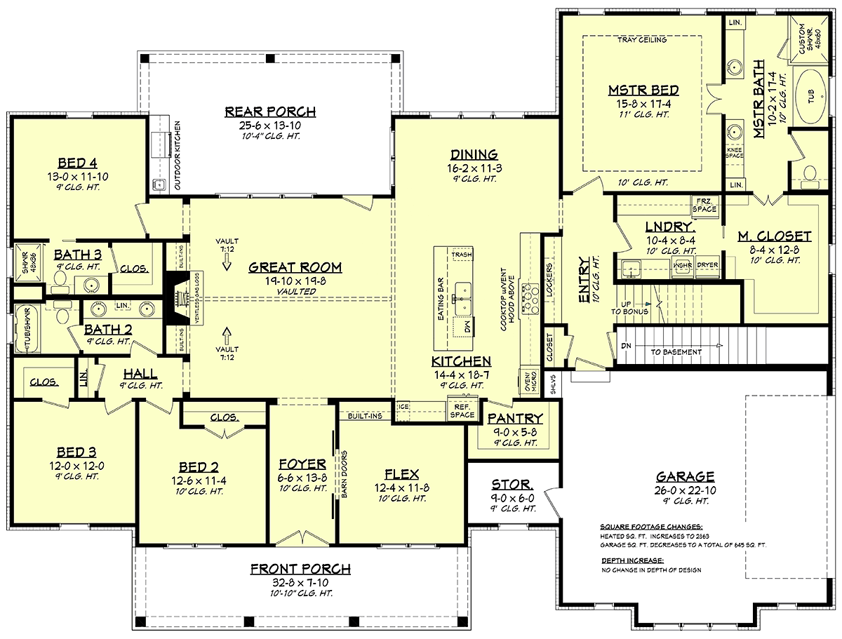 House Plan 51998 Level One