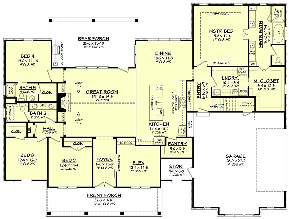 House Plan 51998 Alternate Level One