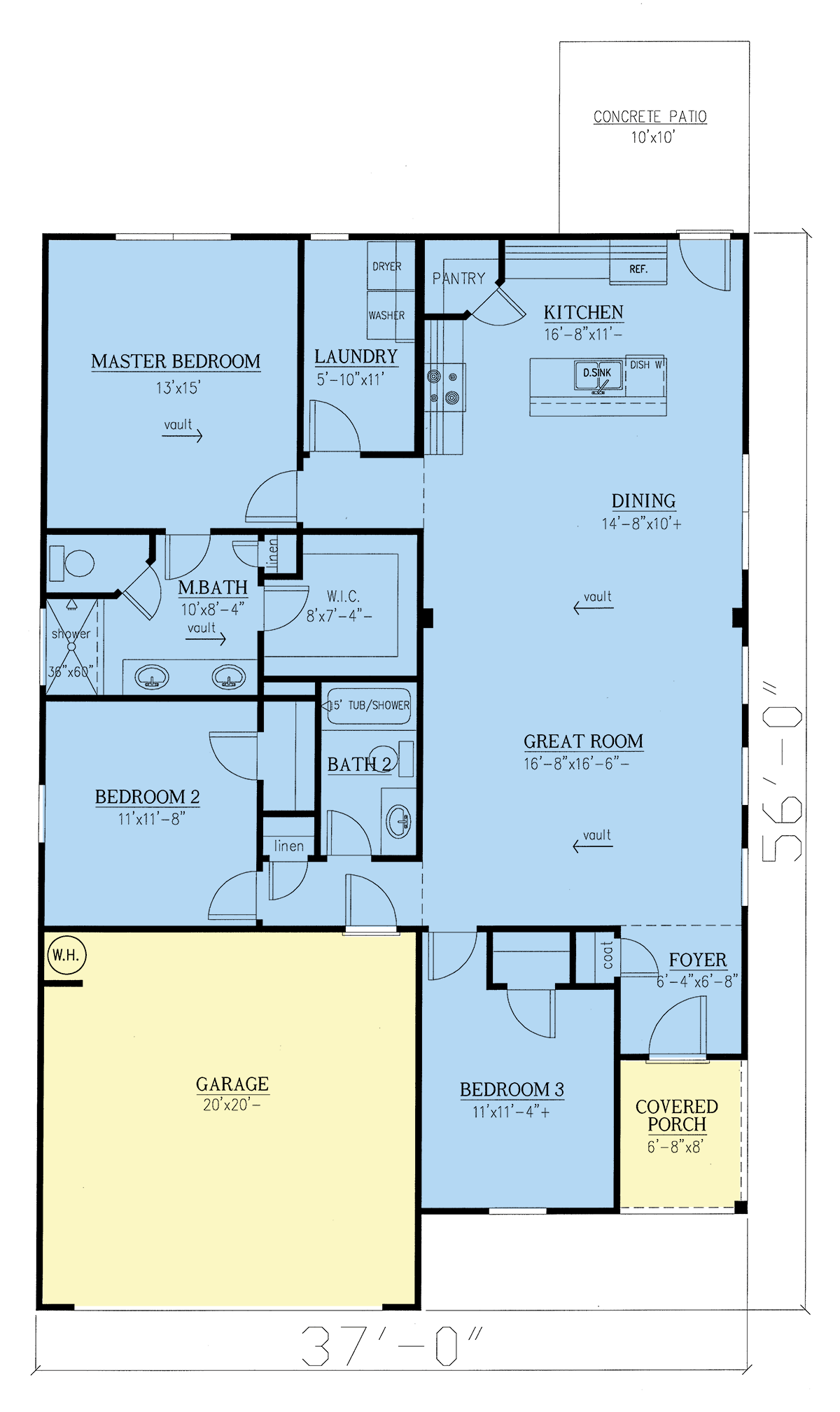 House Plan 52000 Level One
