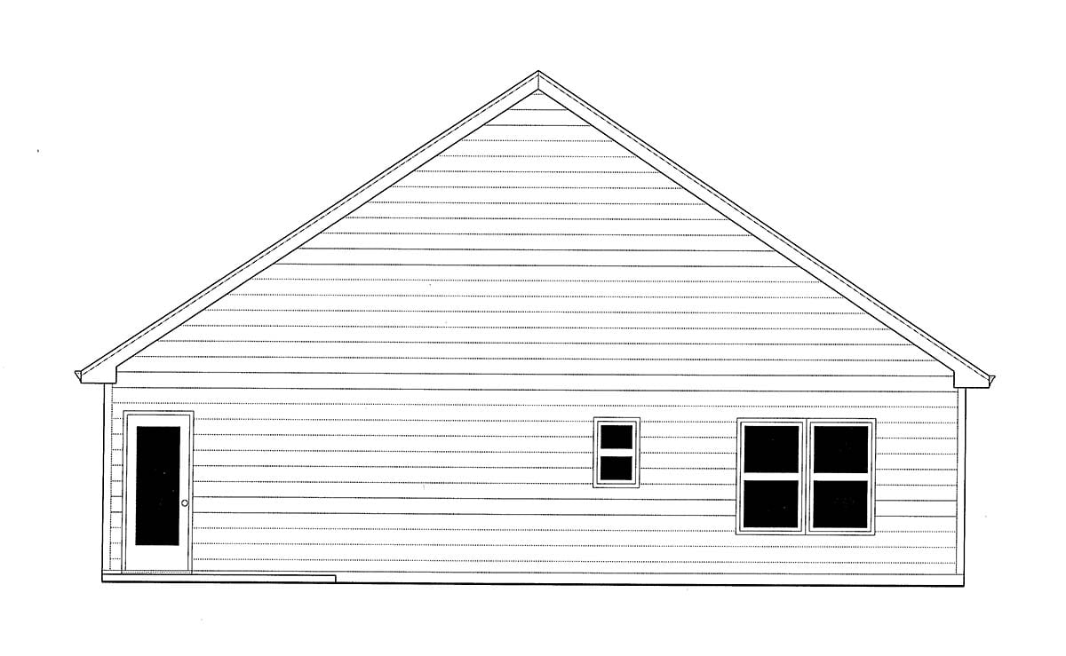 House Plan 52000 Rear Elevation