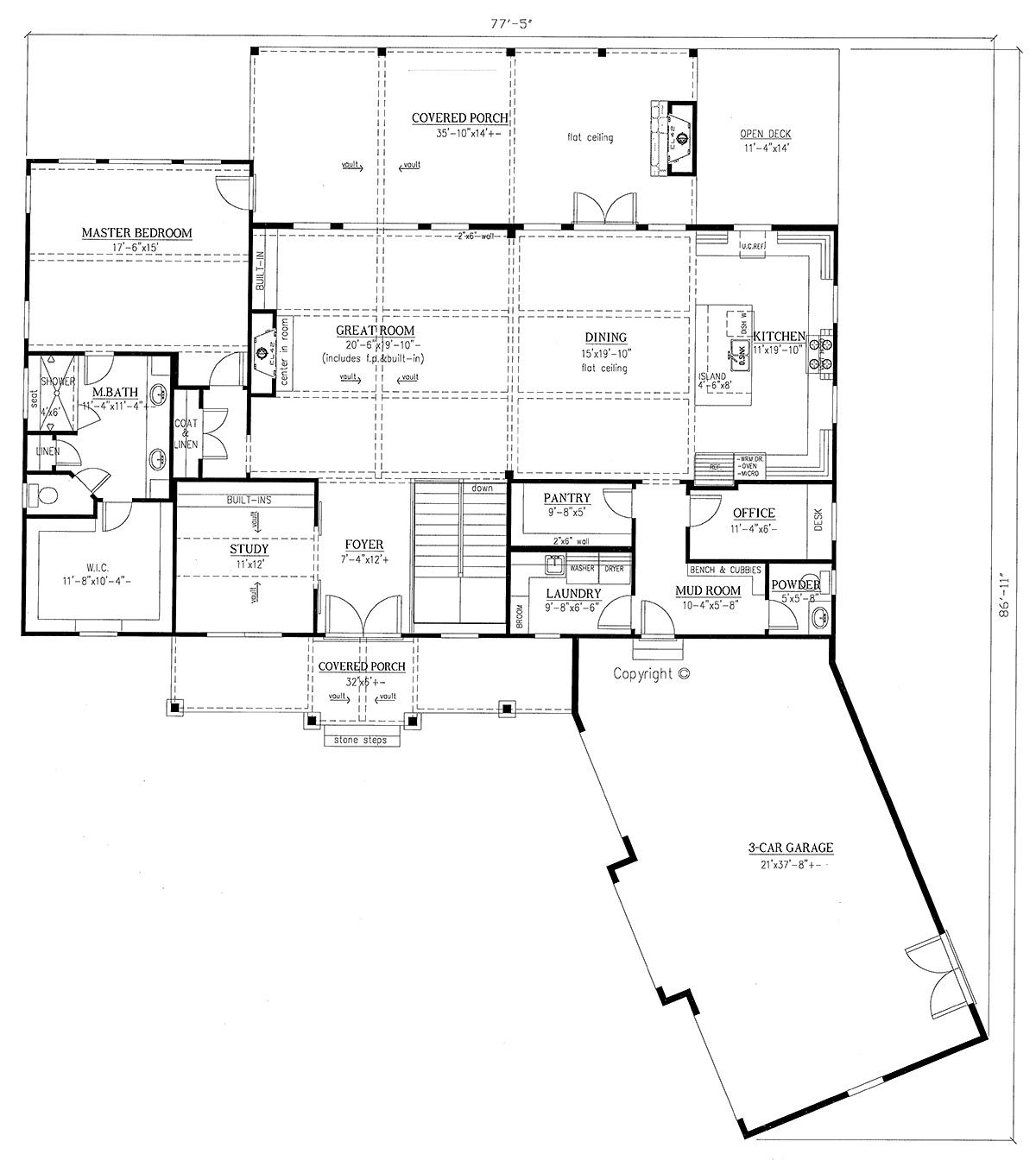 House Plan 52005 Level One