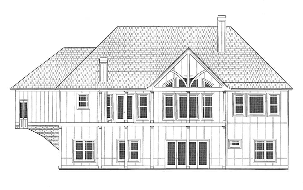 Country, Craftsman, French Country, New American Style Plan with 3938 Sq. Ft., 4 Bedrooms, 4 Bathrooms, 3 Car Garage Picture 17