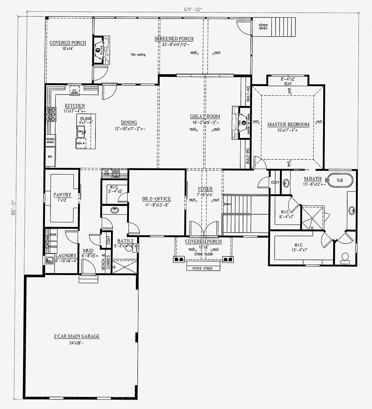 Plan 52018 | Craftsman Style with 4 Bed, 4 Bath, 4 Car Garage