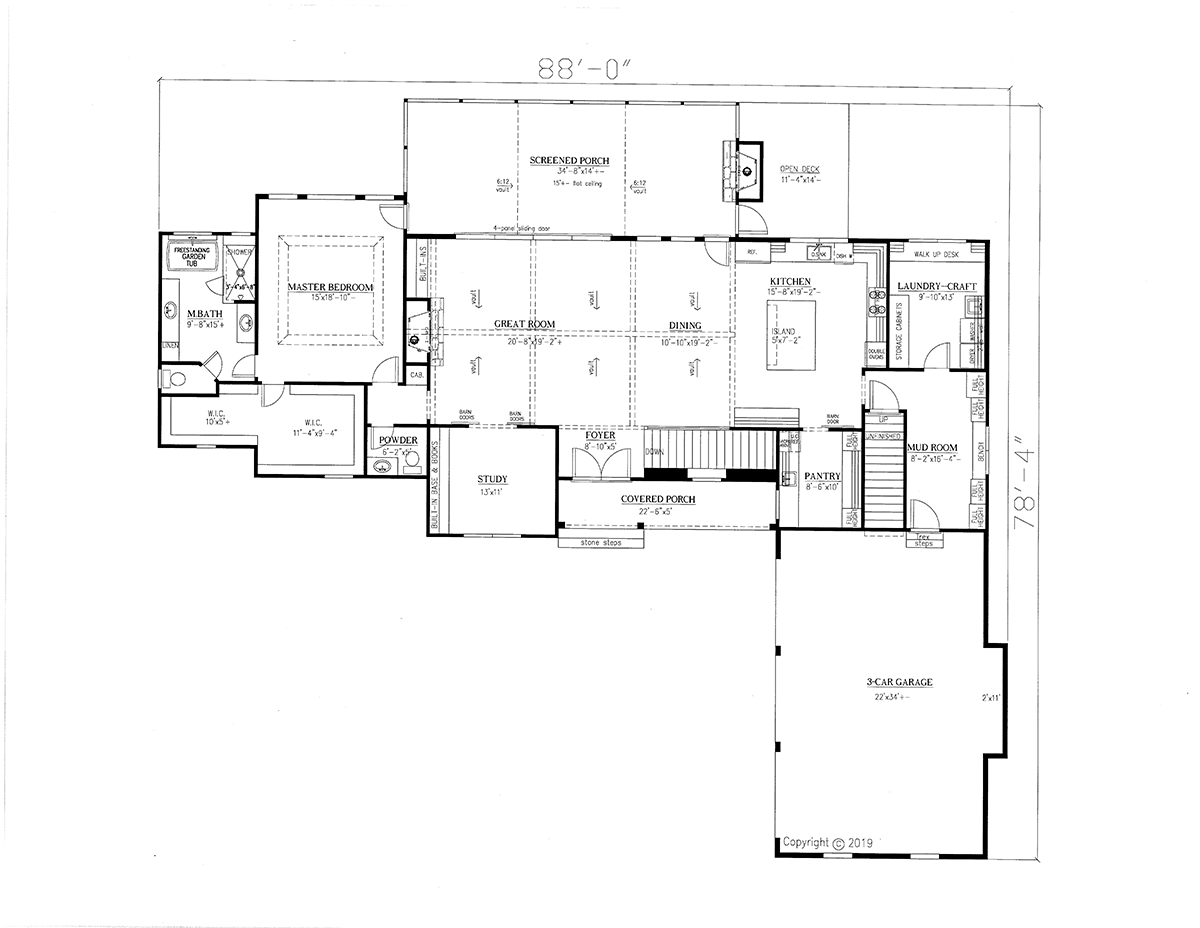 House Plan 52029 Level One