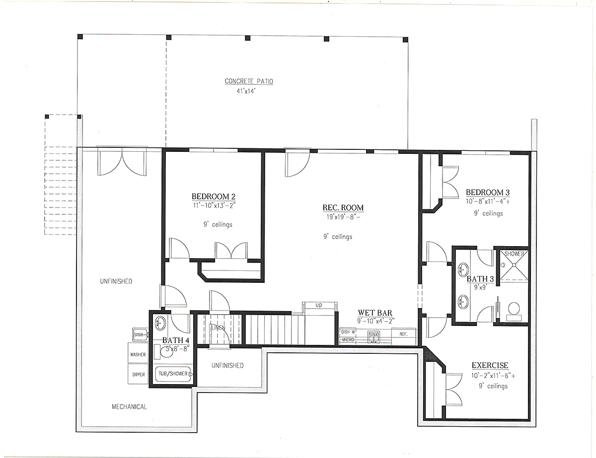 House Plan 52035 Lower Level