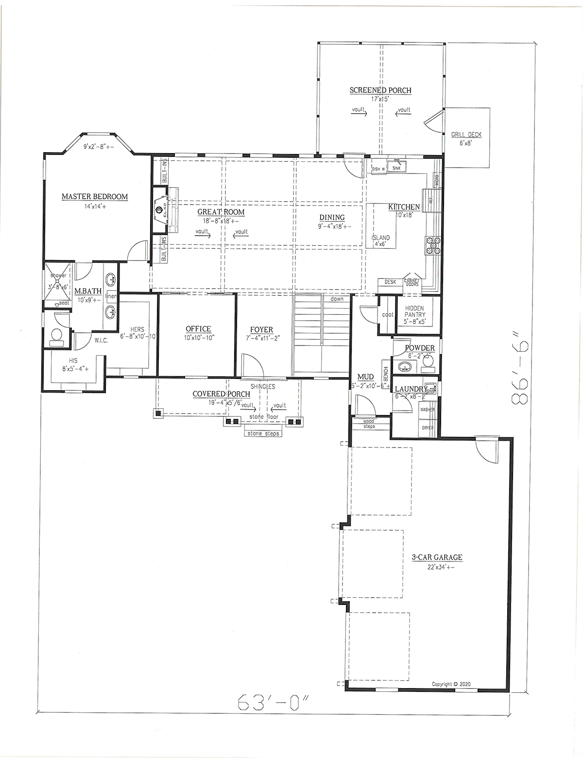 House Plan 52037 Level One
