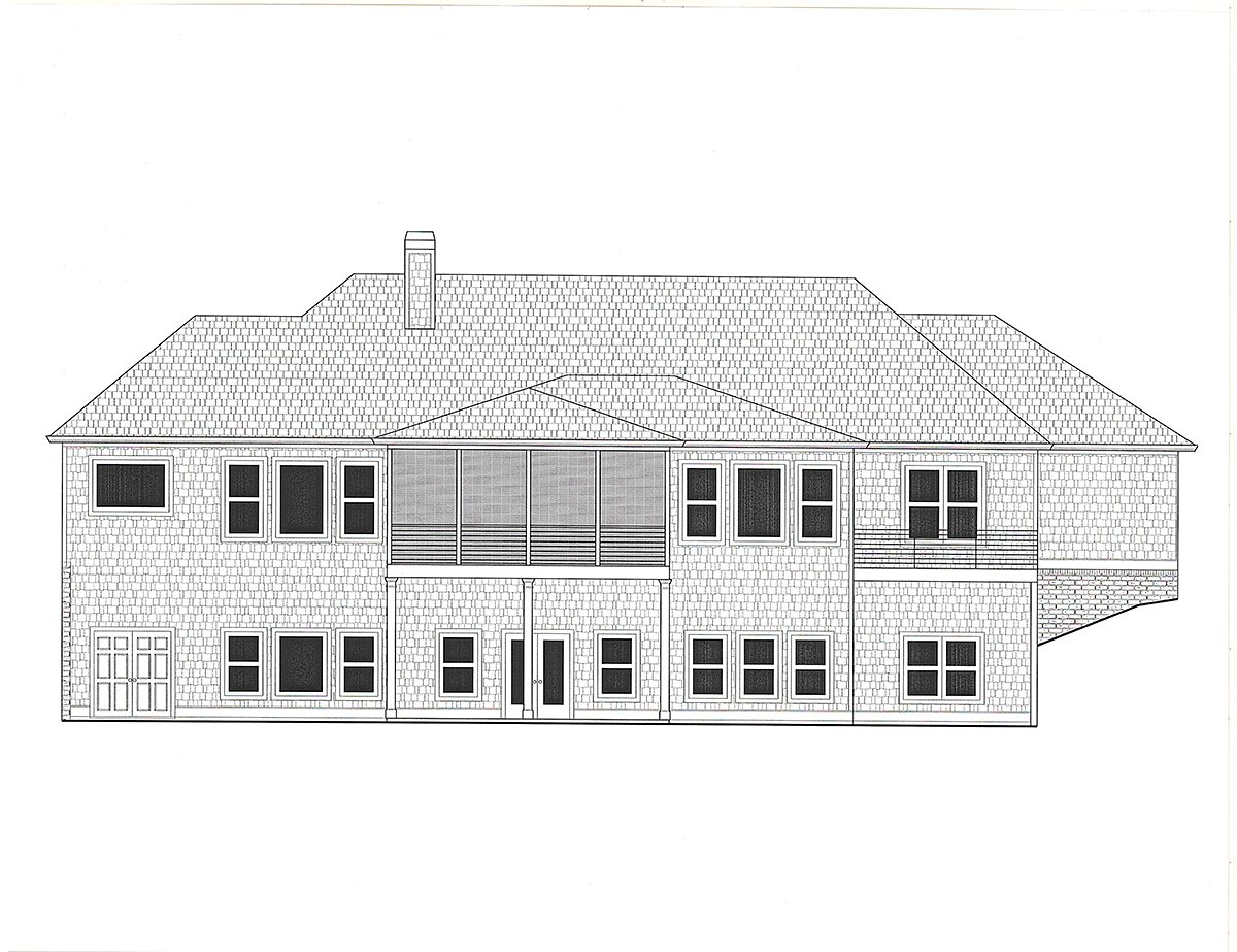 House Plan 52039 Rear Elevation