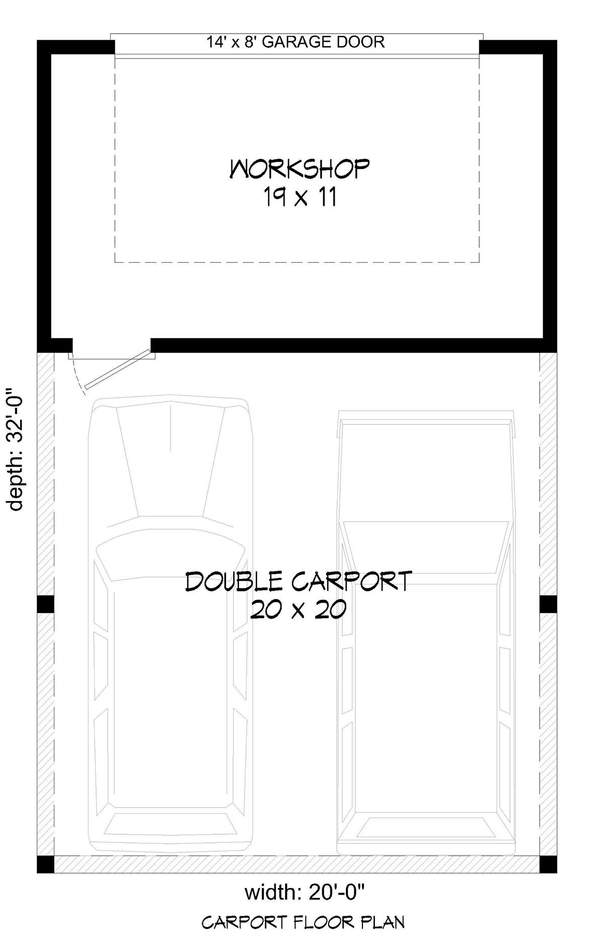 Garage Plan 52103 - 2 Car Garage Level One