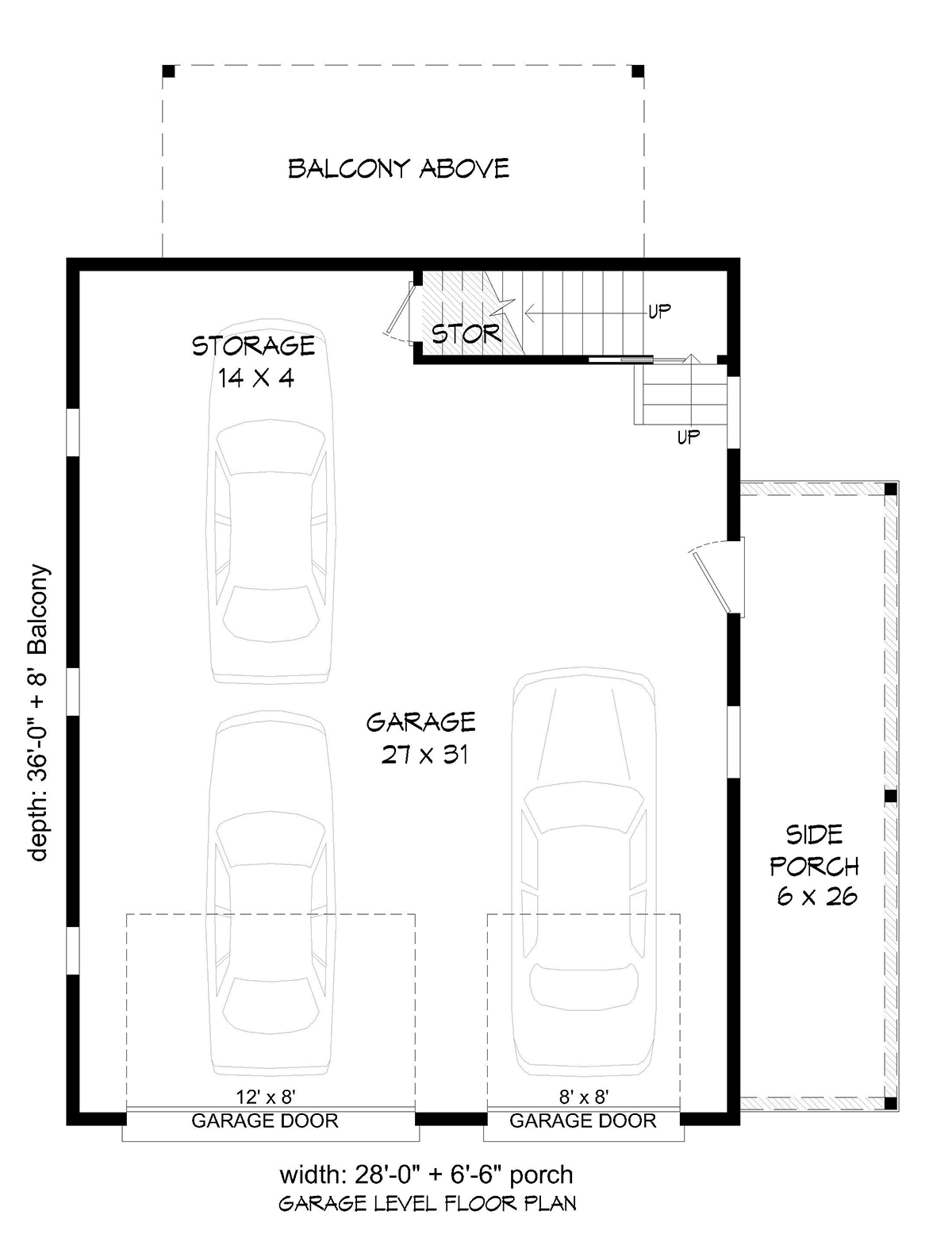 Garage Plan 52113 - 2 Car Garage Apartment Level One