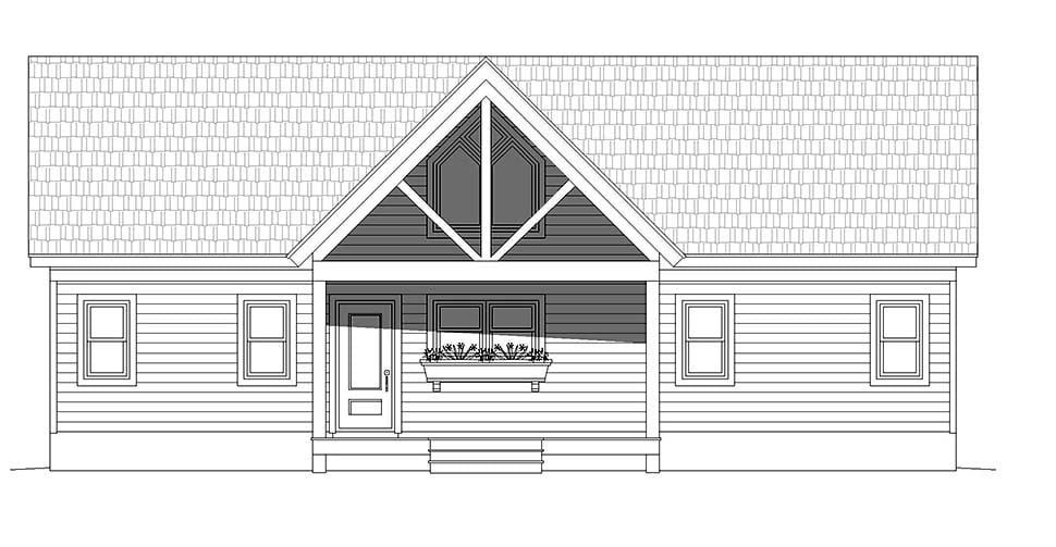 Country, Ranch, Traditional Plan with 1304 Sq. Ft., 2 Bedrooms, 2 Bathrooms Picture 4