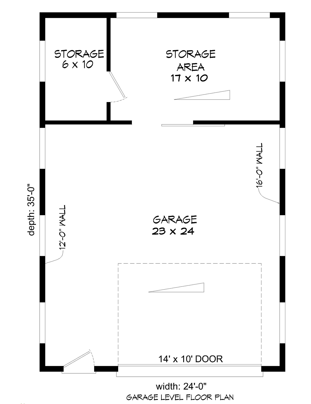 Garage Plan 52130 - 1 Car Garage Level One