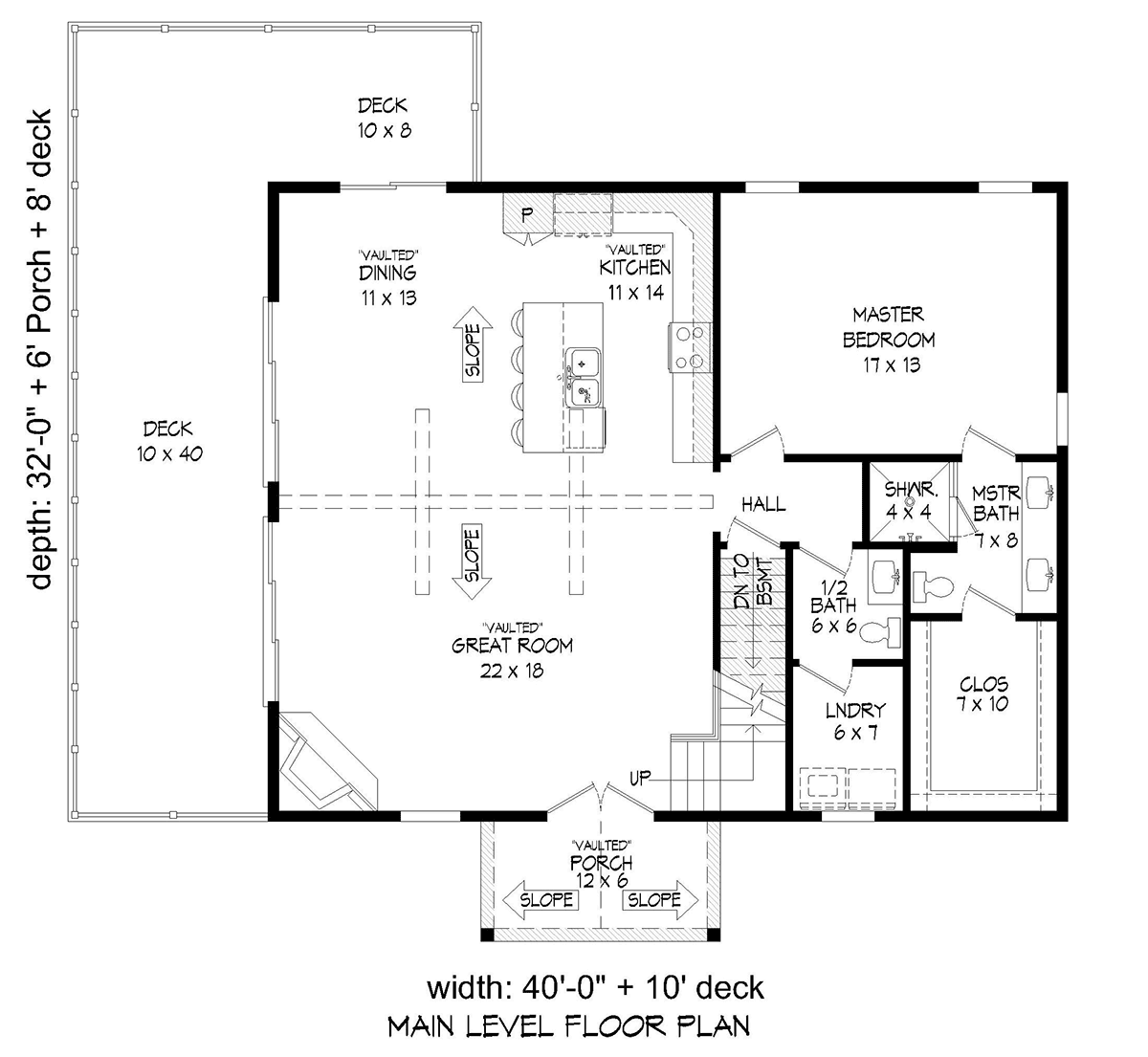 House Plan 52164 Level One