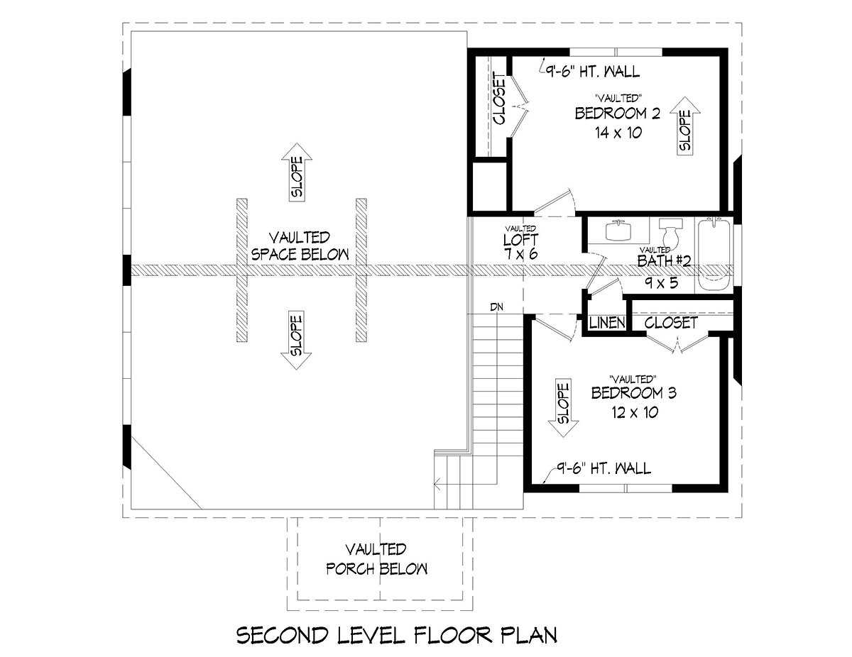 House Plan 52164 Level Two