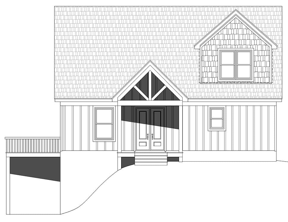 A-Frame, Contemporary, Country, Farmhouse, Prairie Style, Ranch Plan with 1770 Sq. Ft., 4 Bedrooms, 4 Bathrooms Picture 4