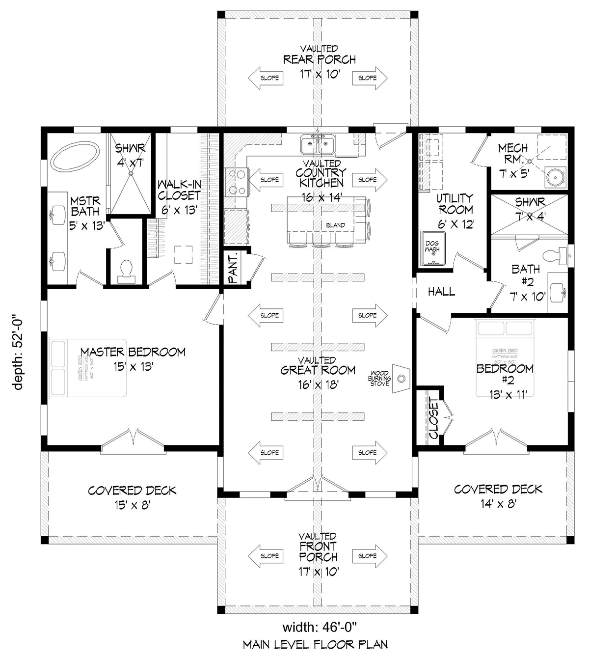House Plan 52173 Level One