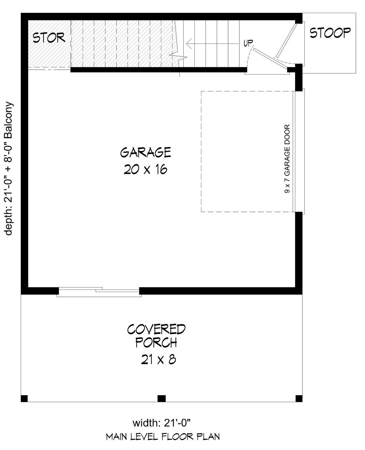 Garage Plan 52199 - 1 Car Garage Level One