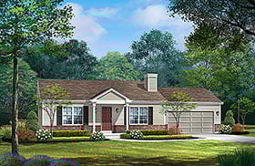 Plan 52220 - 1088 Square Feet