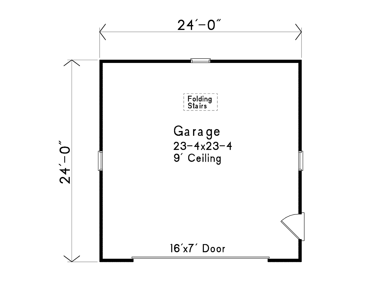 Garage Plan 52223 - 2 Car Garage Level One