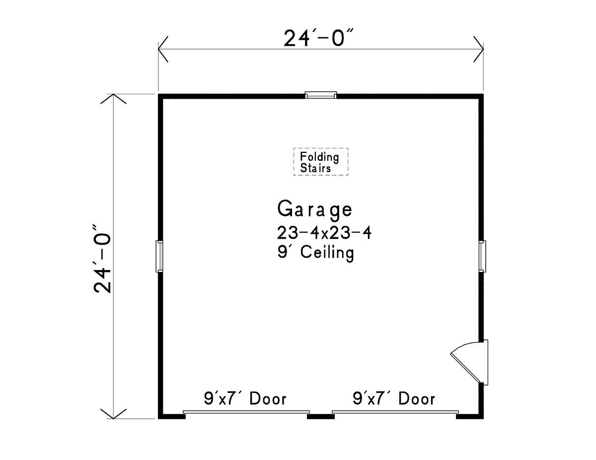 Garage Plan 52224 - 2 Car Garage Level One