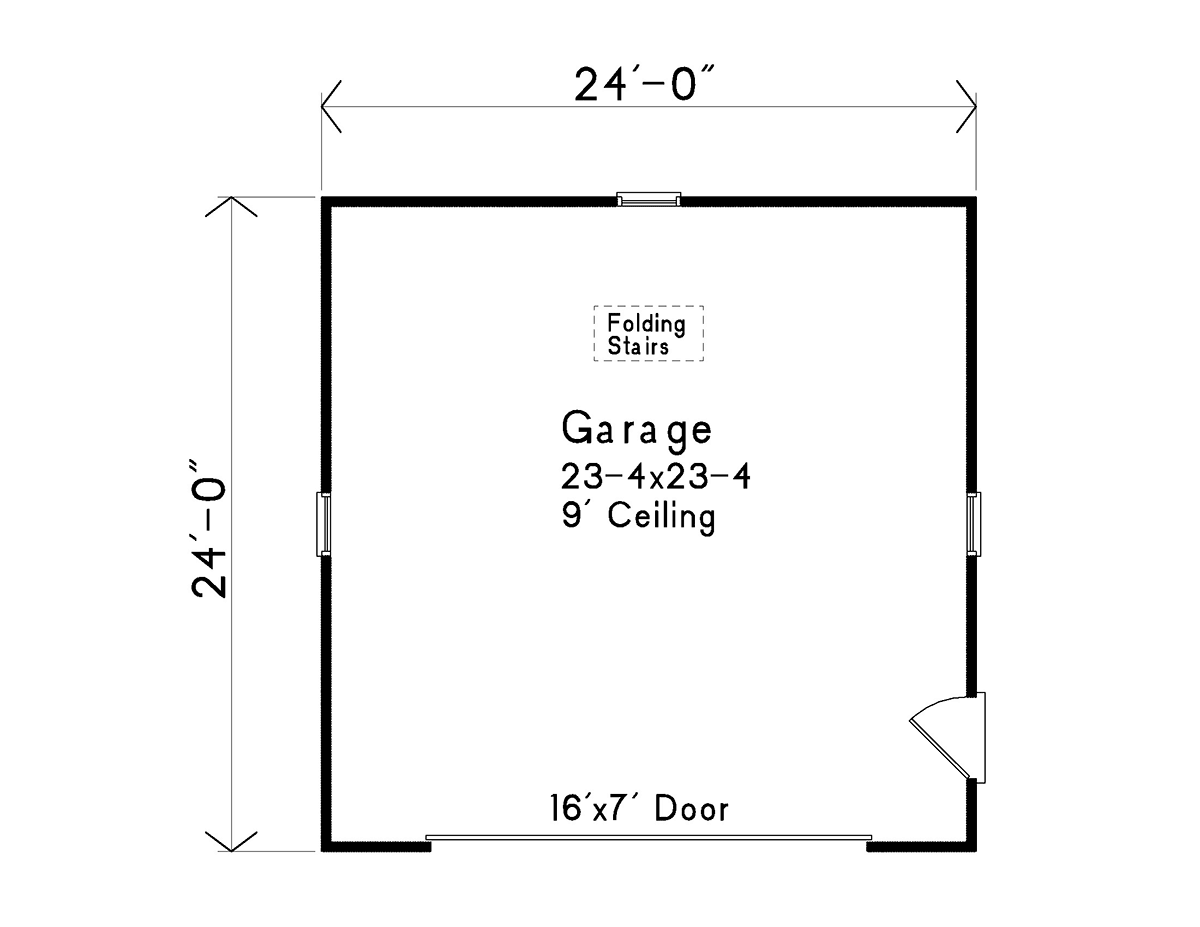 Garage Plan 52225 - 2 Car Garage Level One