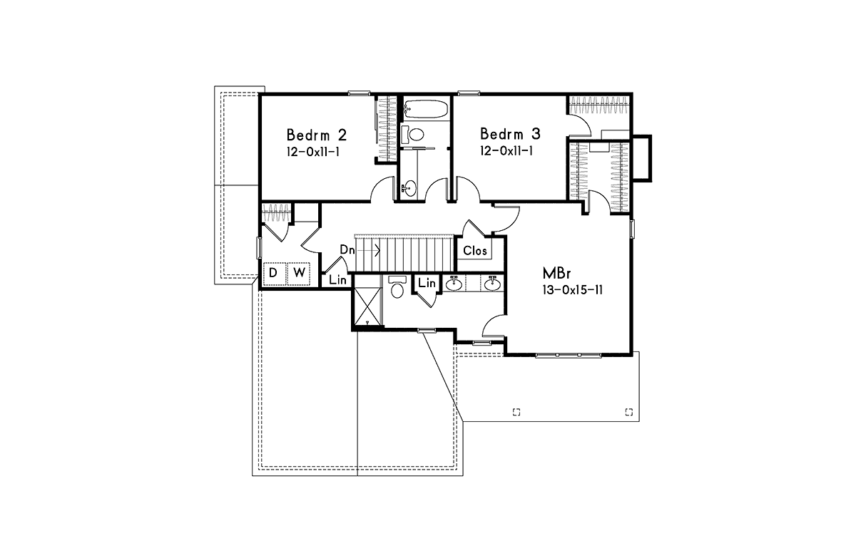 House Plan 52232 Level Two