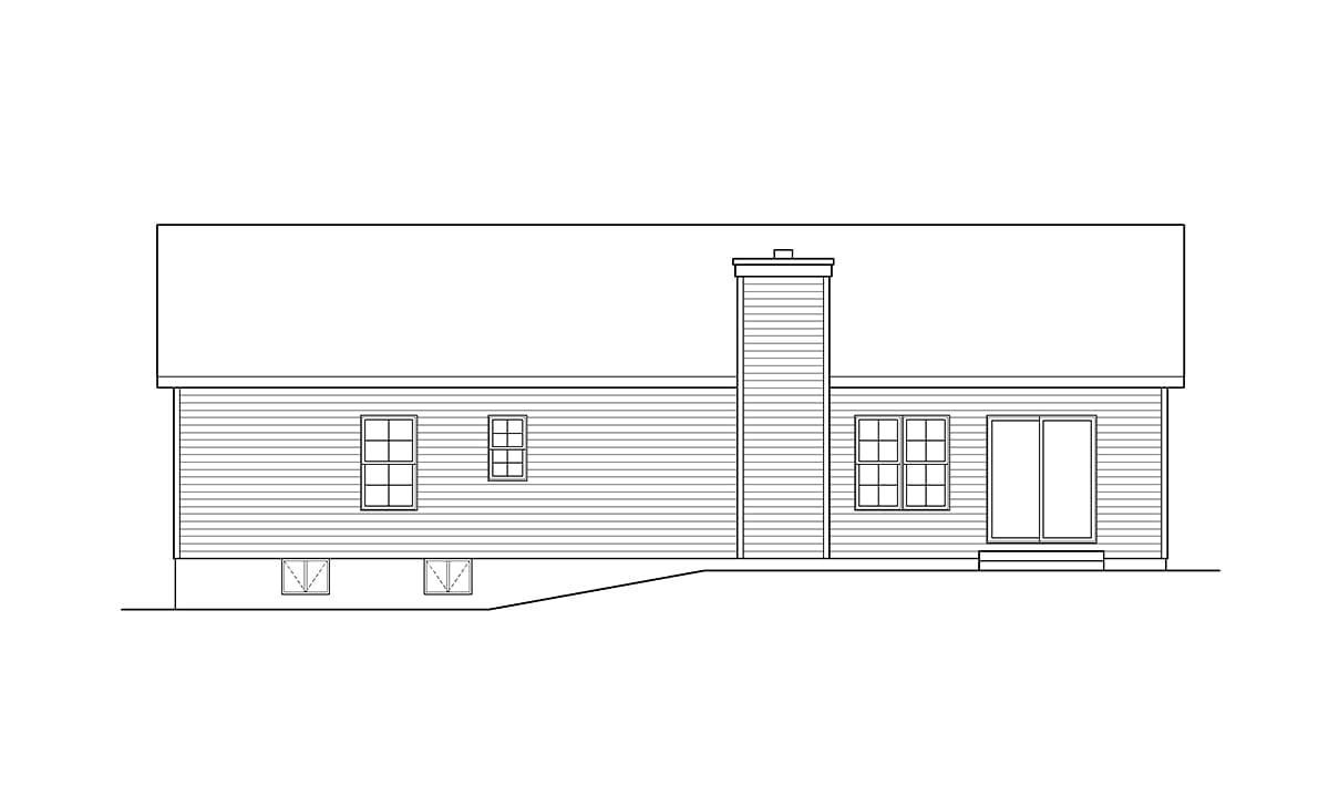 House Plan 52235 Rear Elevation
