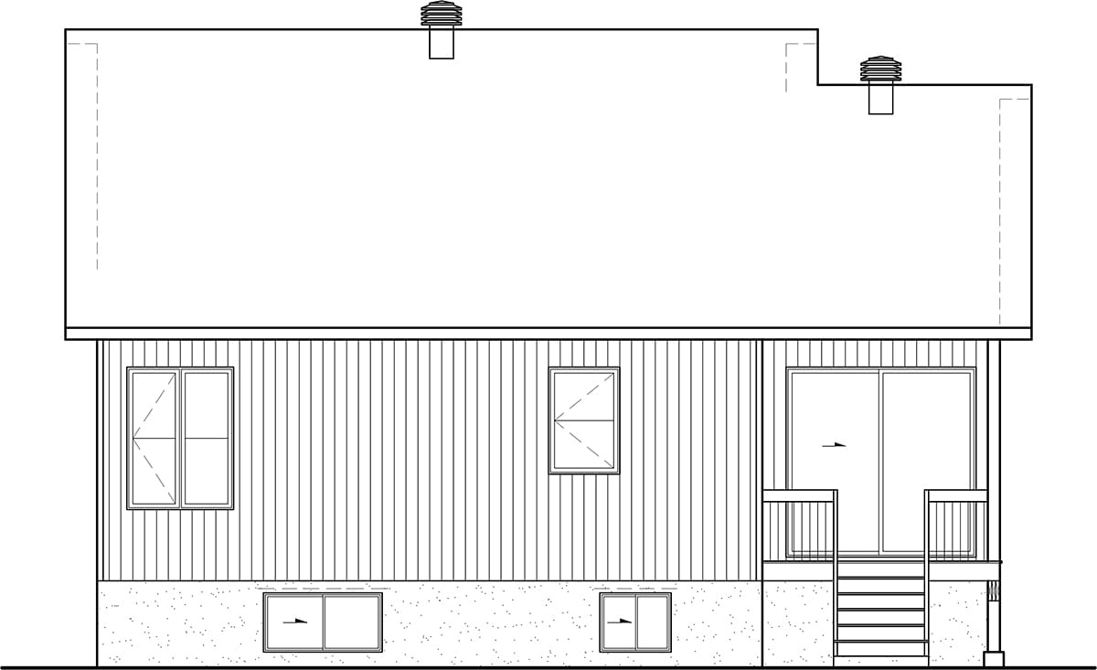 House Plan 52834 Rear Elevation