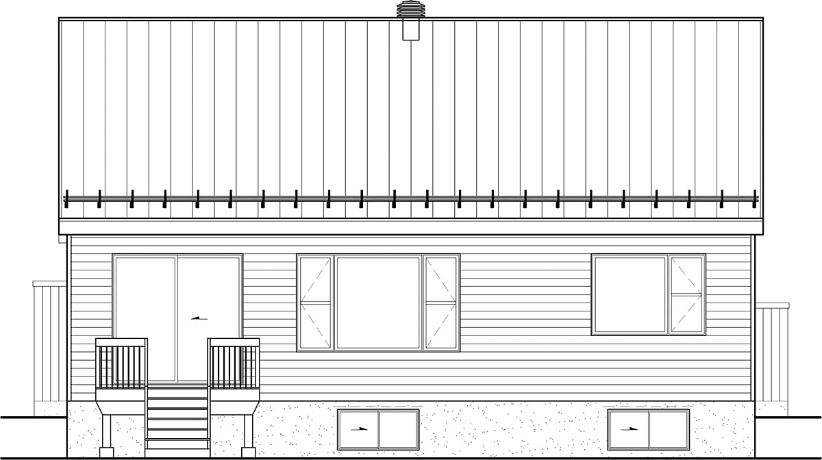 House Plan 52835 Rear Elevation