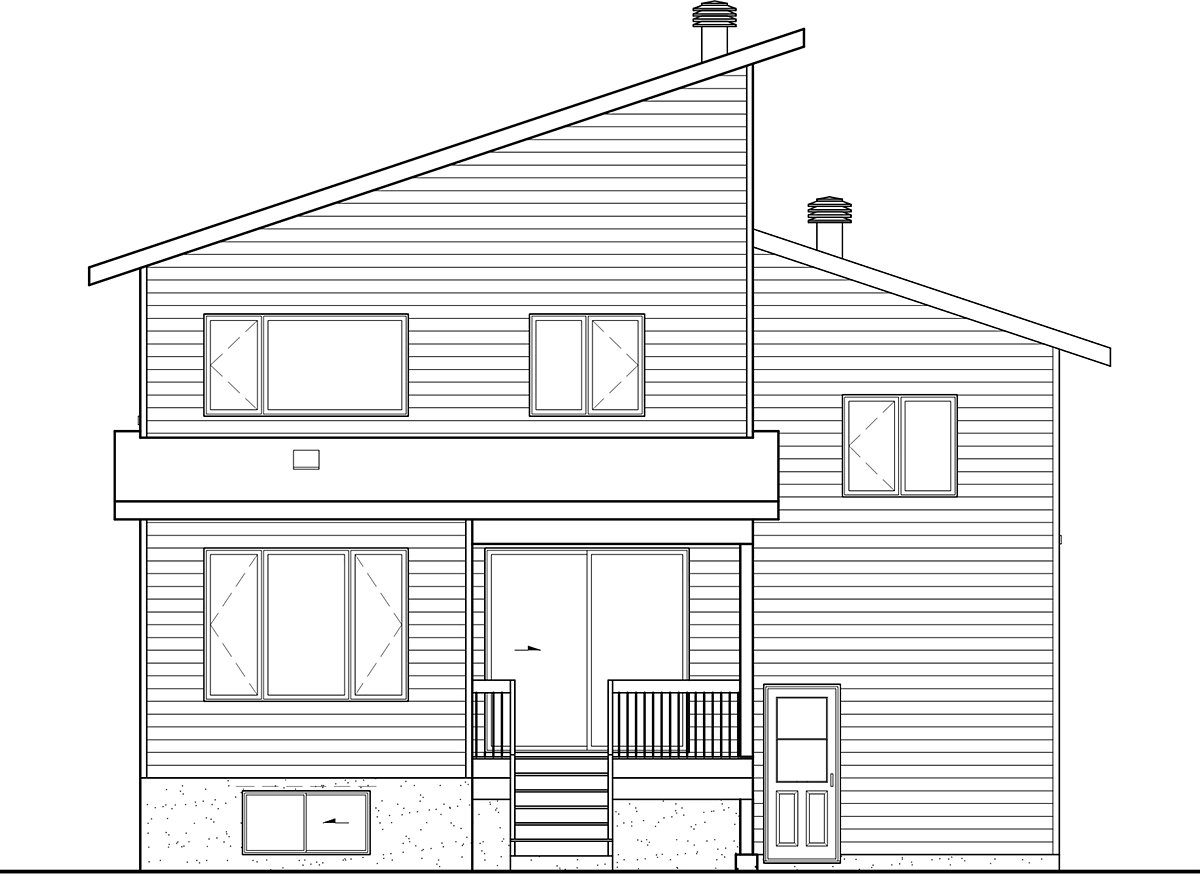 House Plan 52836 Rear Elevation