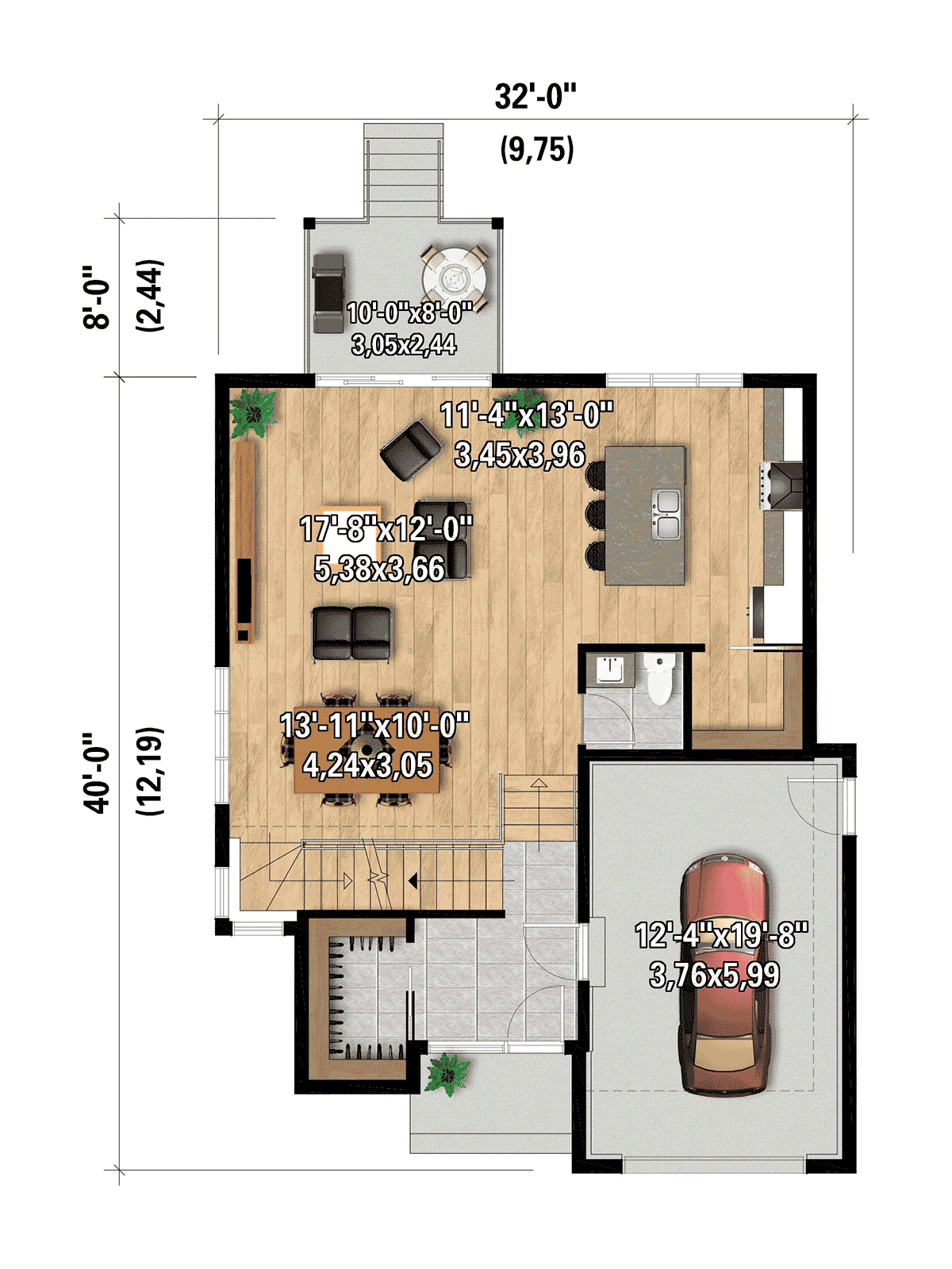 House Plan 52837 Level One