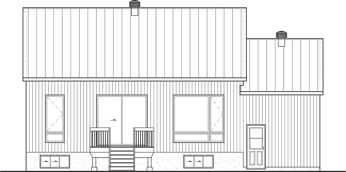 House Plan 52842 Rear Elevation