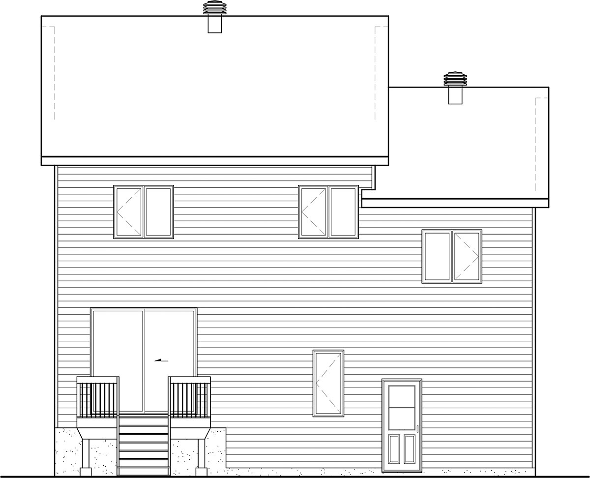 House Plan 52868 Rear Elevation