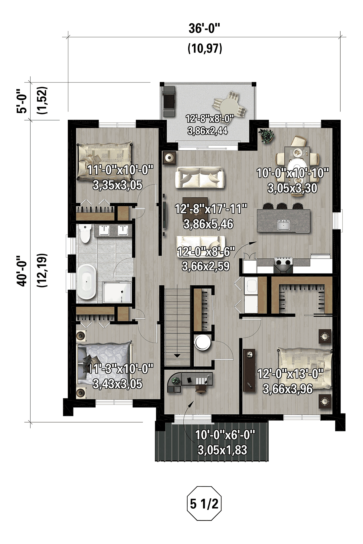 Multi-Family Plan 52873 Level Two