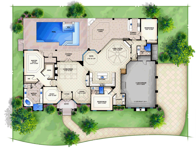 House Plan 52900 Level One